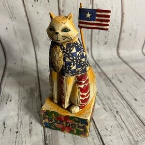 Jim Shore 2002 Red White Blue 7" Cat 117047 Heartwood Creek Collection "FREEDOM"